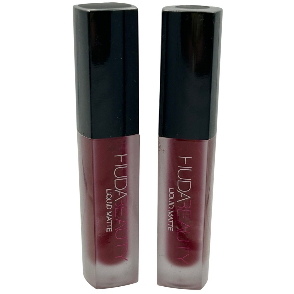 Huda Beauty Liquid Matte Lipstick Womens 1.9ml Red NEW Miss America 2pk Mini